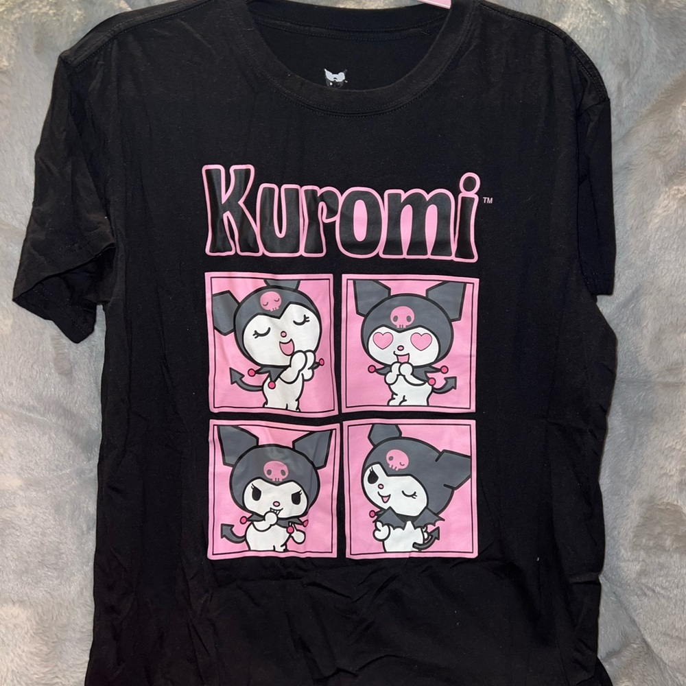 Sanrio Black and Pink Kuromi Tee